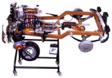 Automotive Chassis Rear – Wheel Drive 4 Cylinder 4 Stroke Diesel Engine- with Rotating Distributor Overhead Camshaft Model AM 154