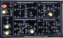 Current/Voltage Feedback, RC Coupled Amplifier, Complimentary Symmetry Amplifier Trainer Model ETR 018