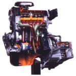 Four Stroke Four Cylinder Petrol Engine With Overhead Camshaft with Clutch, Gearbox & Carburetor Model AM 050