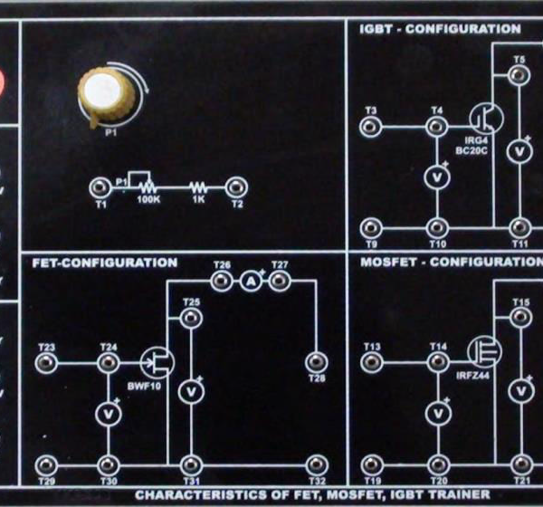 CHARACTERISTICS OF FET, MOSFET, IGBT TRAINER Model ETR 005